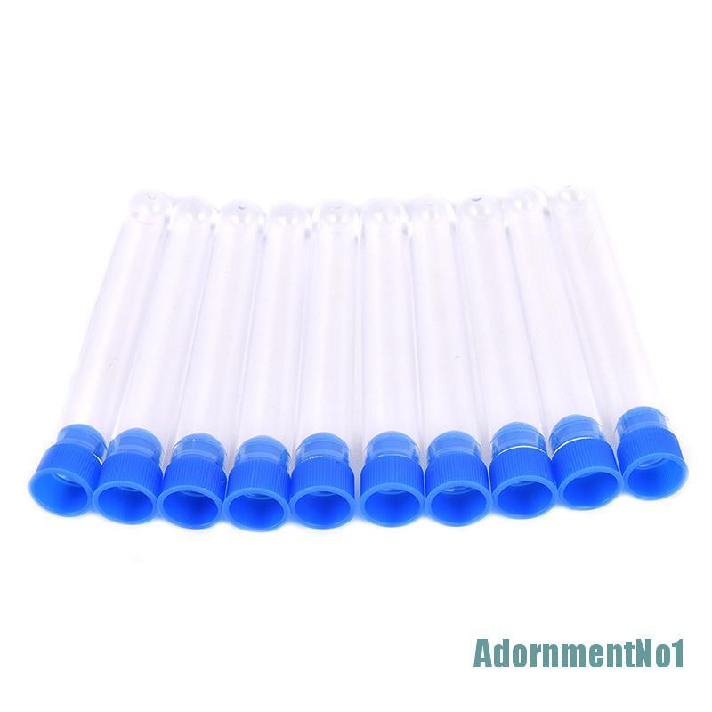 [AdornmentNo1]10pcs 15x100mm Clear Plastic Test Tubes Hard Plastic Test Tube With Wing Plug