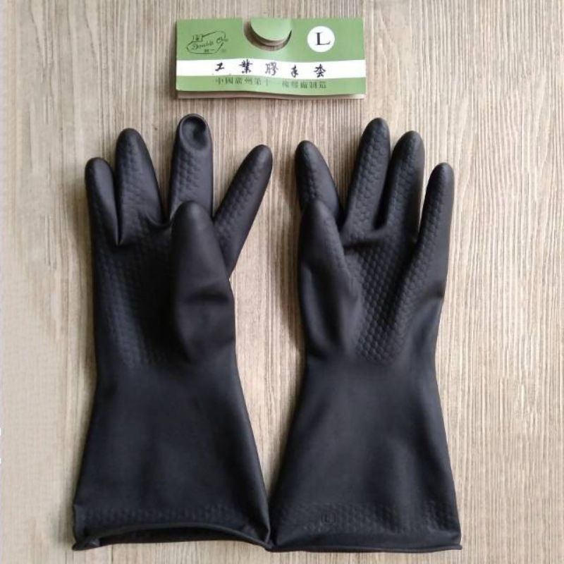 Sarung tangan LATEX size L Sarung tangan karet industri/Sarung tangan karet hitam panjang