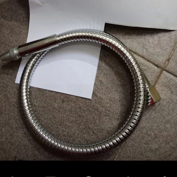 selang stainless steel hose pipe coolant flexible oil 3/8 inch 3/8"