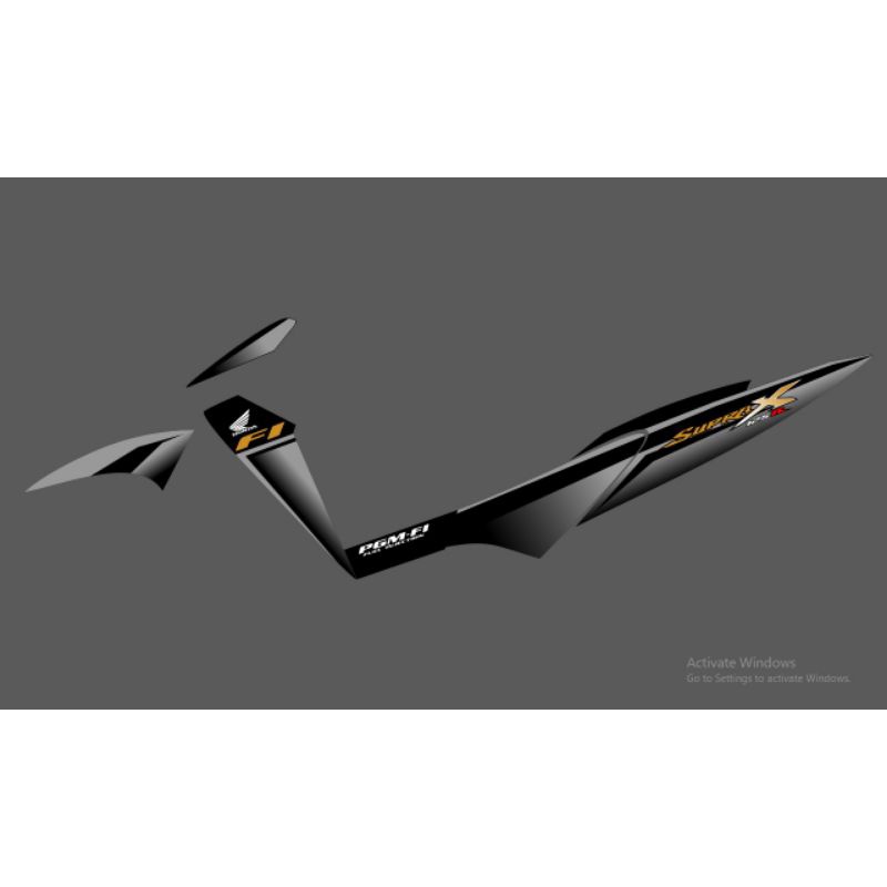 Decal Striping Supra X 125 Fi Custom Original 2009