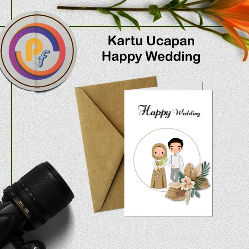 kartu ucapan happy wedding