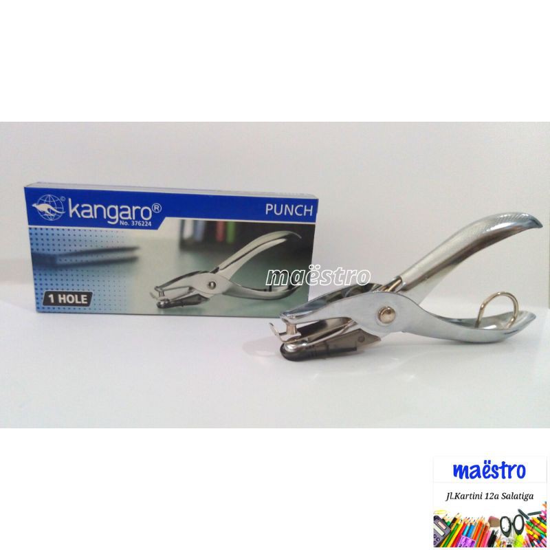 

Pelubang Kertas Kangaro 1 Lubang / Kangaro One Hole Punch / Pembolong Kertas