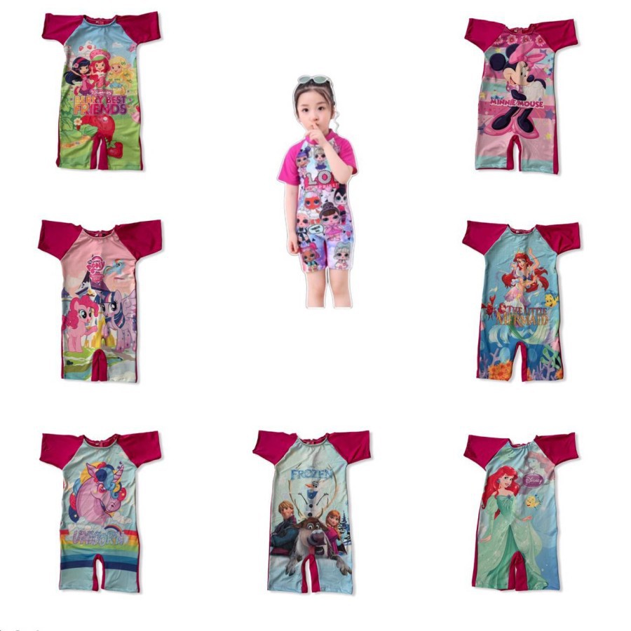 Baju Renang Anak Diving UNICORN KUDA PONY MINNIE MOUSE