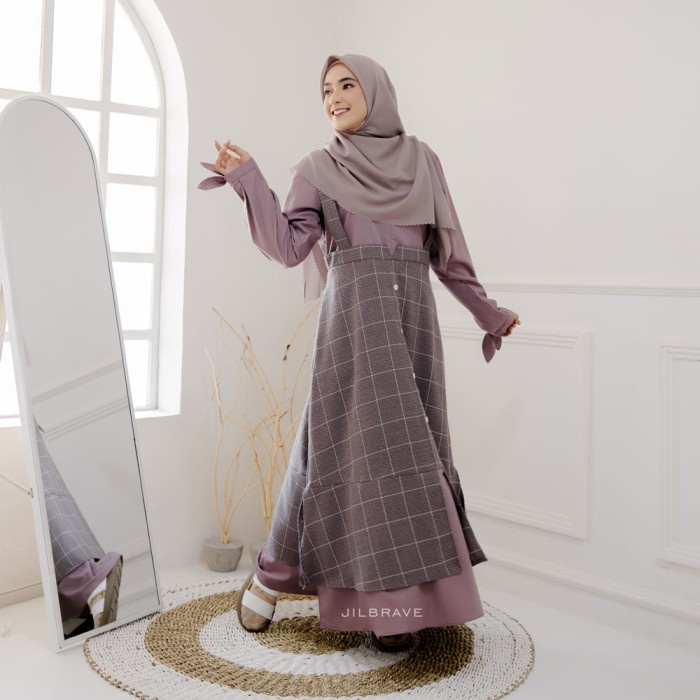 Ailee Overall Jilbrave Warna Purple Blush - XS