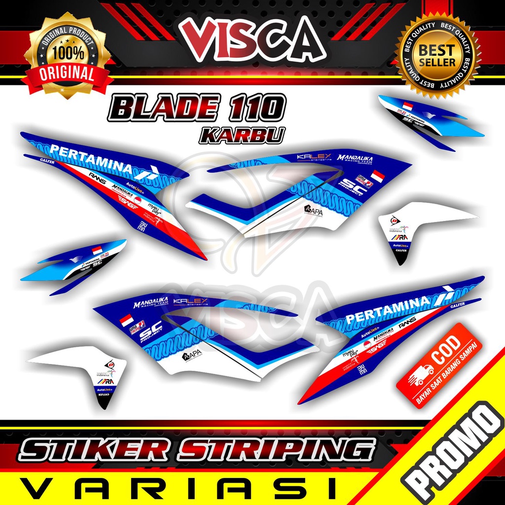 Striping Blade 110 Old - Stiker Sticker Striping Variasi Lis Honda Blade 110 Old - Striping Hologram