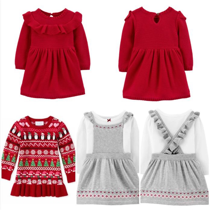 carters red sweater dress