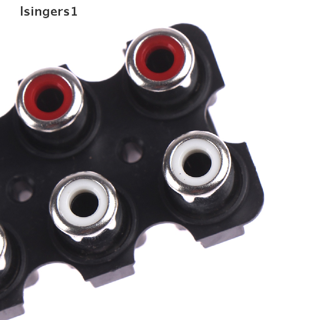 (lsingers1) 5pcs Konektor input Audio Stereo RCA Female 6 Lubang