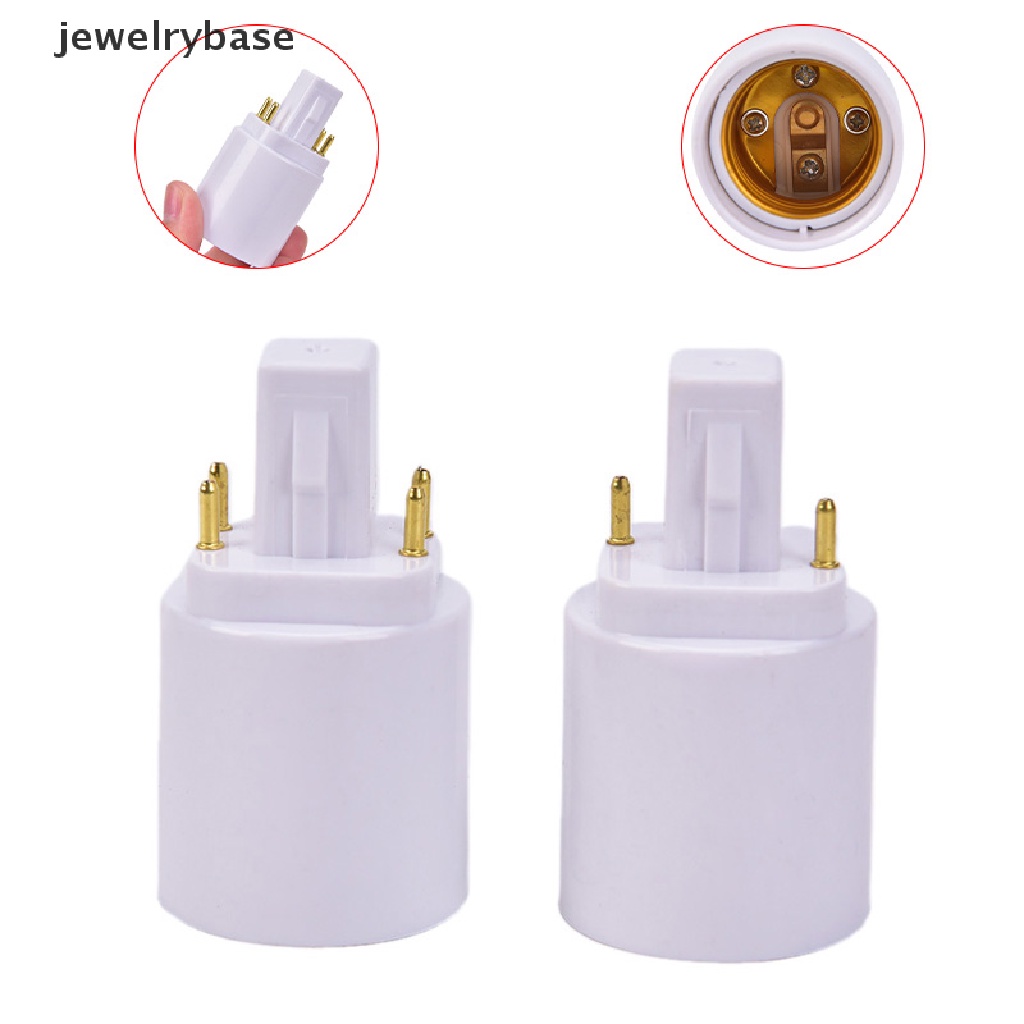 (jewelrybase) Fitting Konverter Lampu Halogen G24 Ke E27