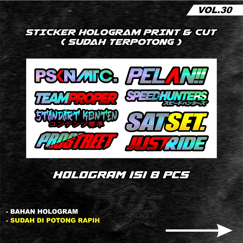 Sticker Print cutt Stiker Racing Pack stiker motor