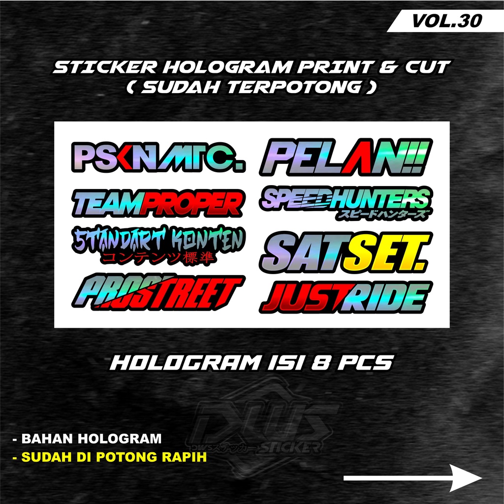 Sticker Print cutt Stiker Racing Pack stiker motor