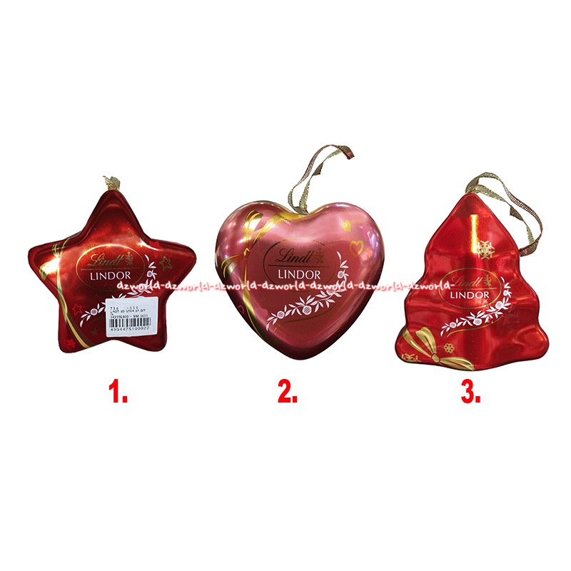 Lindt Lindor Mini Heart Love Start Cristmas Tree 3pcs Chocolate Coklat Box Edisi Valentine Exlusive Warna Merah Red
