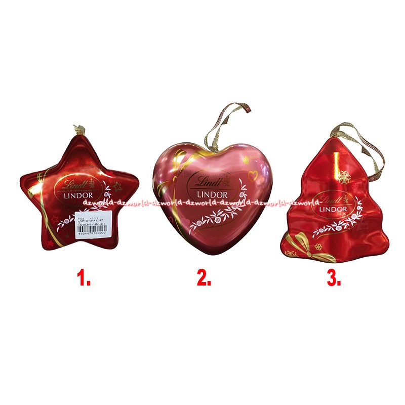 Lindt Lindor Mini Heart Love Start Cristmas Tree 3pcs Chocolate Coklat Box Edisi Valentine Exlusive Warna Merah Red