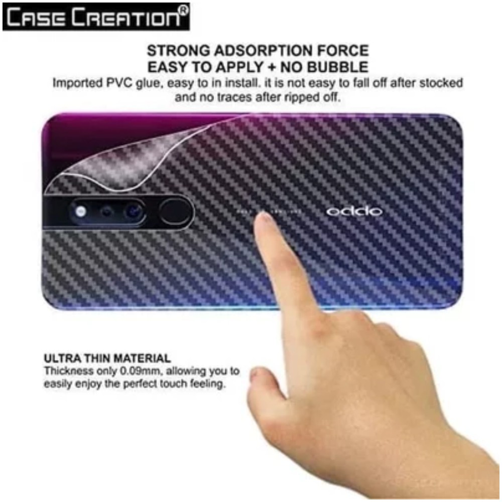 Carbon Garskin for Oppo F11 Pro Premium 3D Carbon Back Skin Anti Gores Belakang