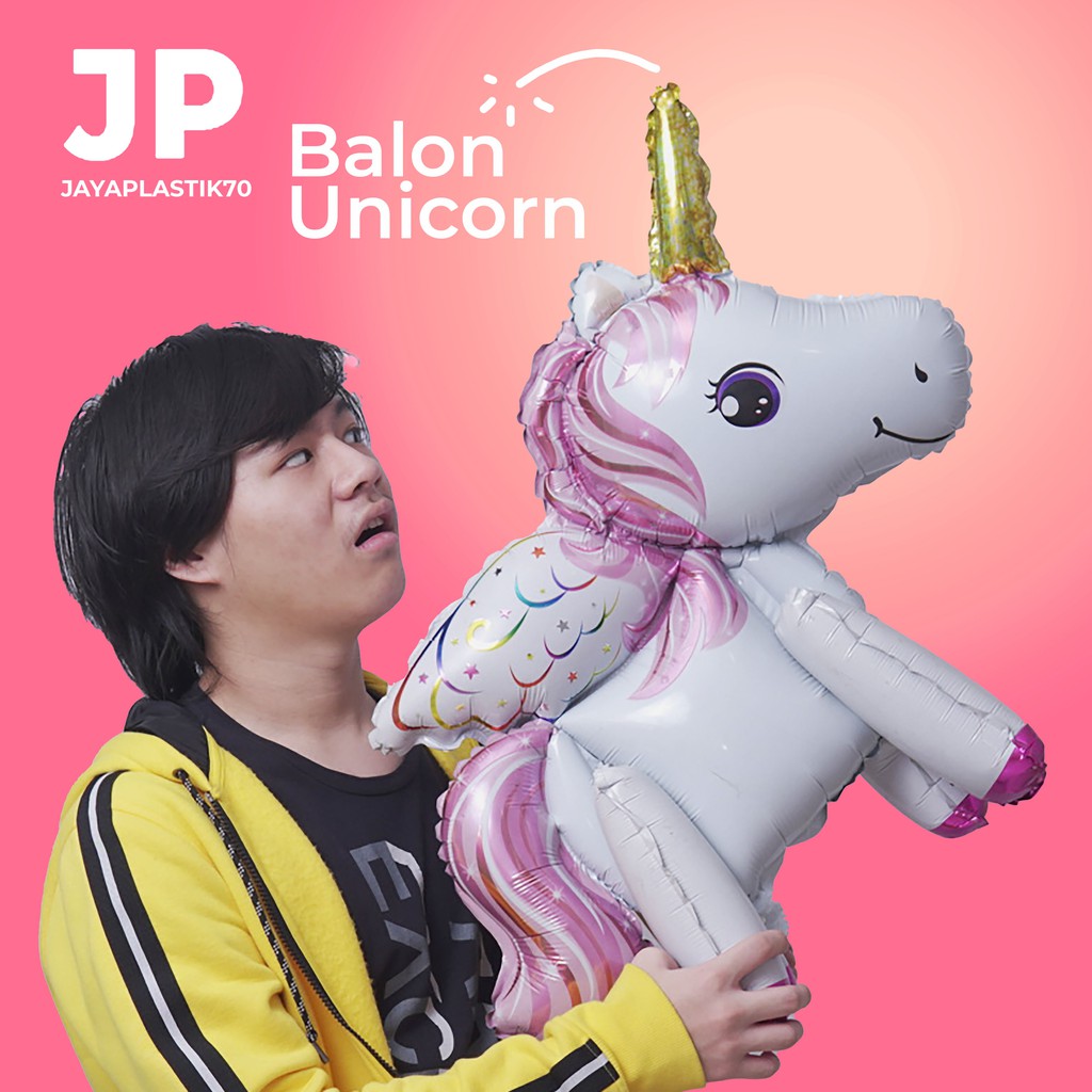 Balon Unicorn 3D Ukuran 50cm