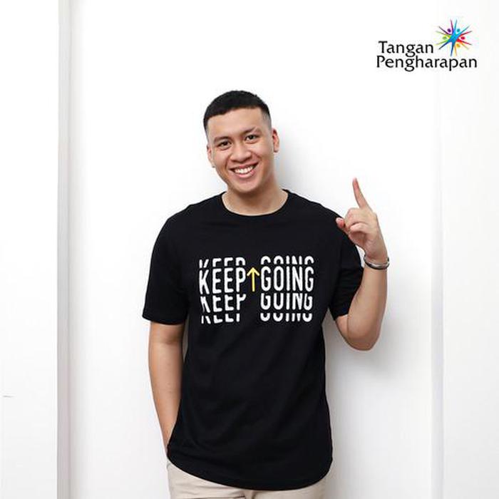 Keep Going Unisex Tshirt Kaos Lengan Pendek Tangan Pengharapan_hf1241