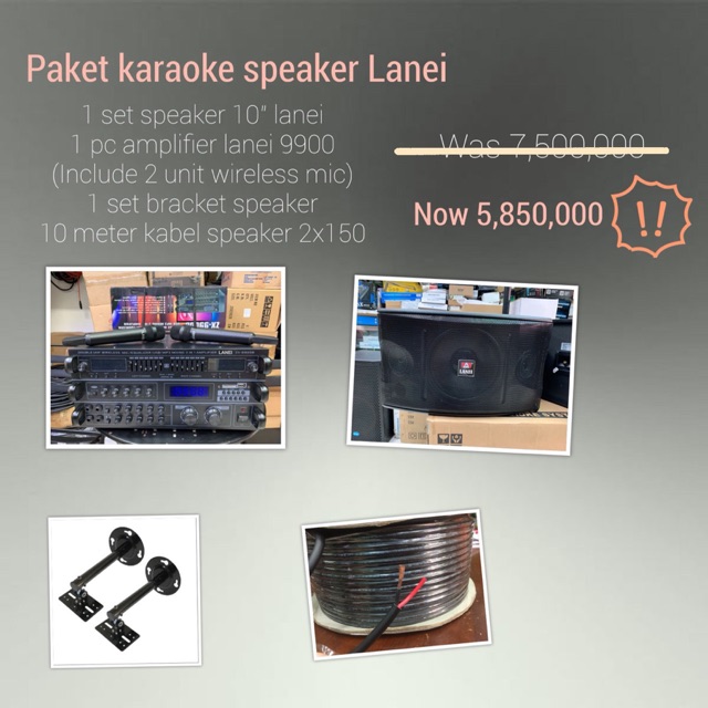 Paket karaoke speaker lanei . Paket lanei karaoke set