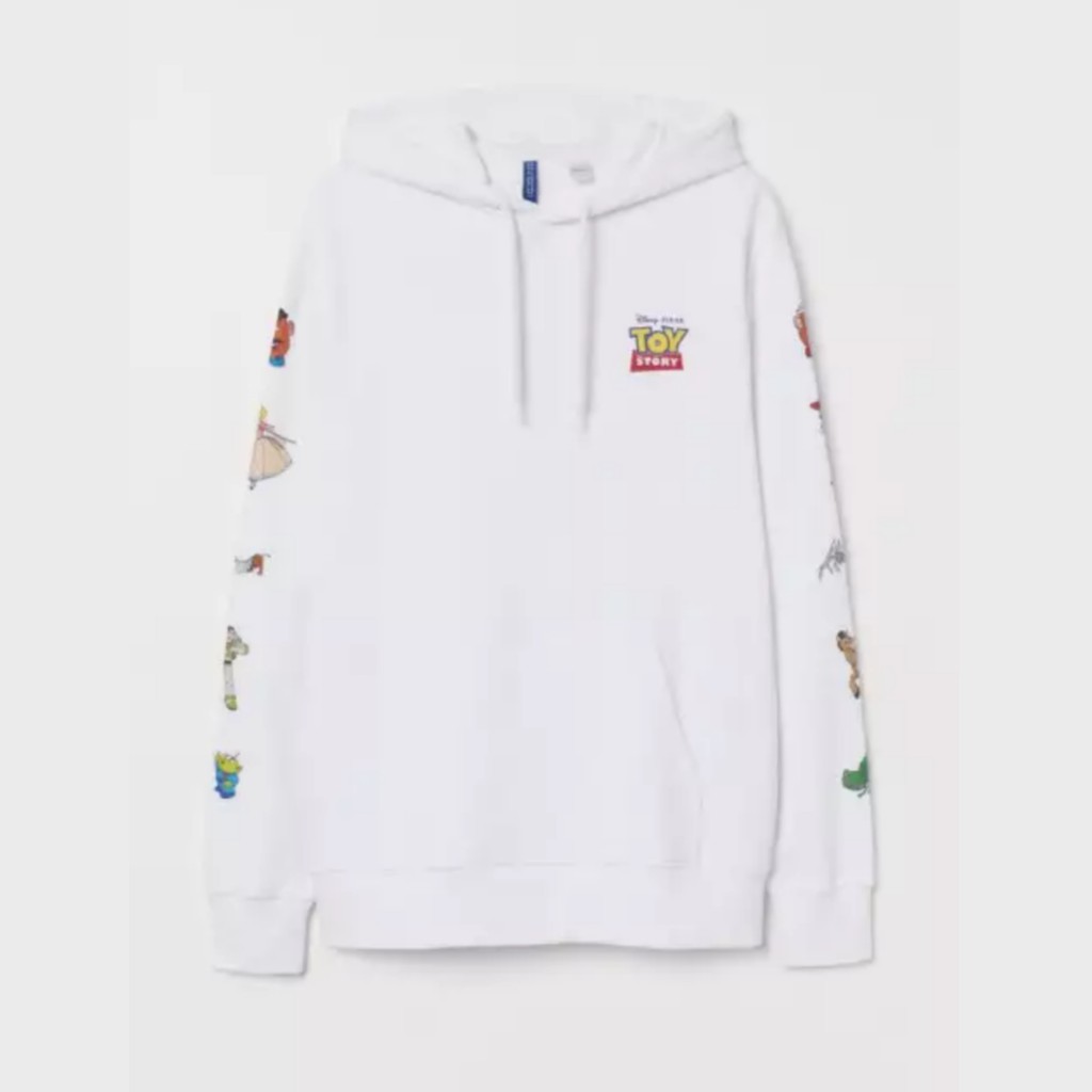 H&M Toy Story White Regular Fit Hoodie Original - Sweater / Pullover Hoodie Putih HnM - HM Unisex