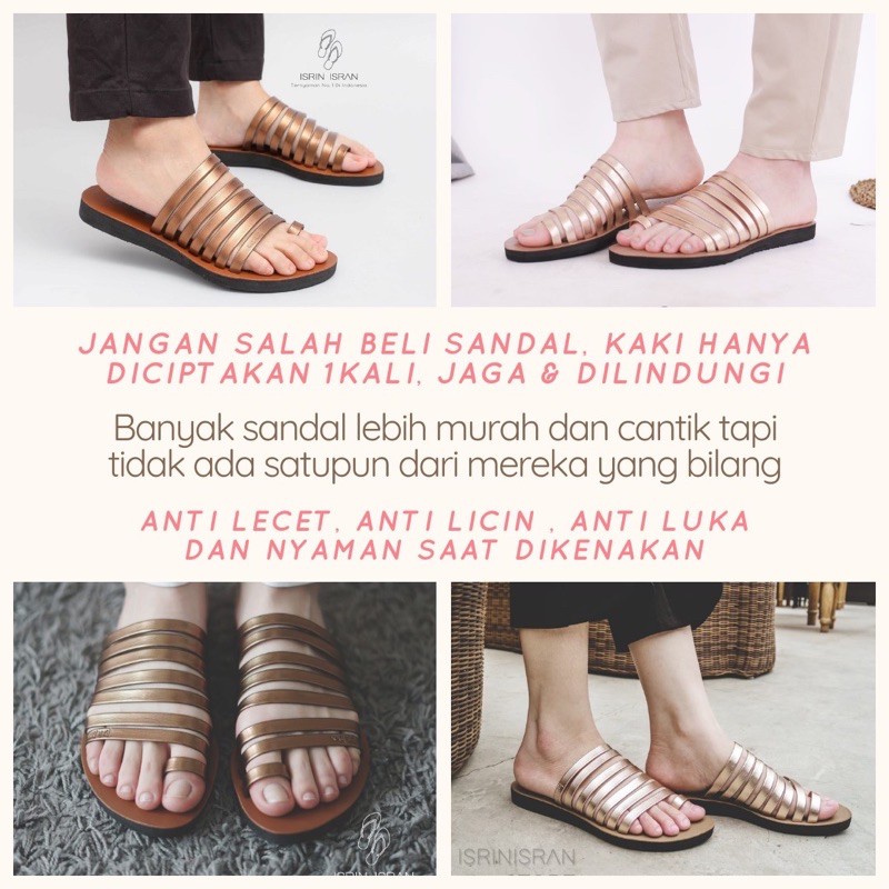 ( GLADY ) Sandal Tali Wanita Teplek Nyaman ISRIN ISRAN-5