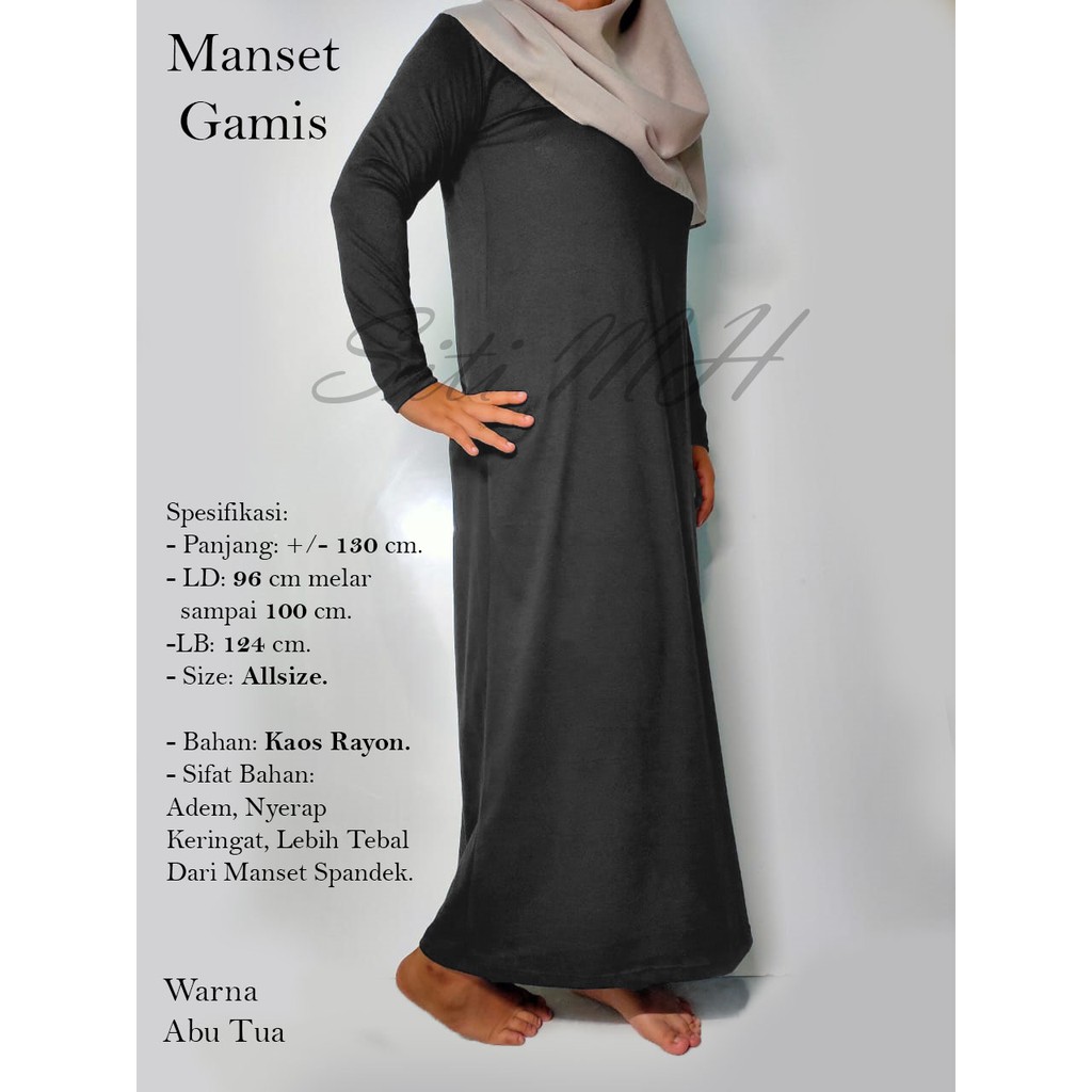 Manset Gamis Bahan Kaos dan Spandek