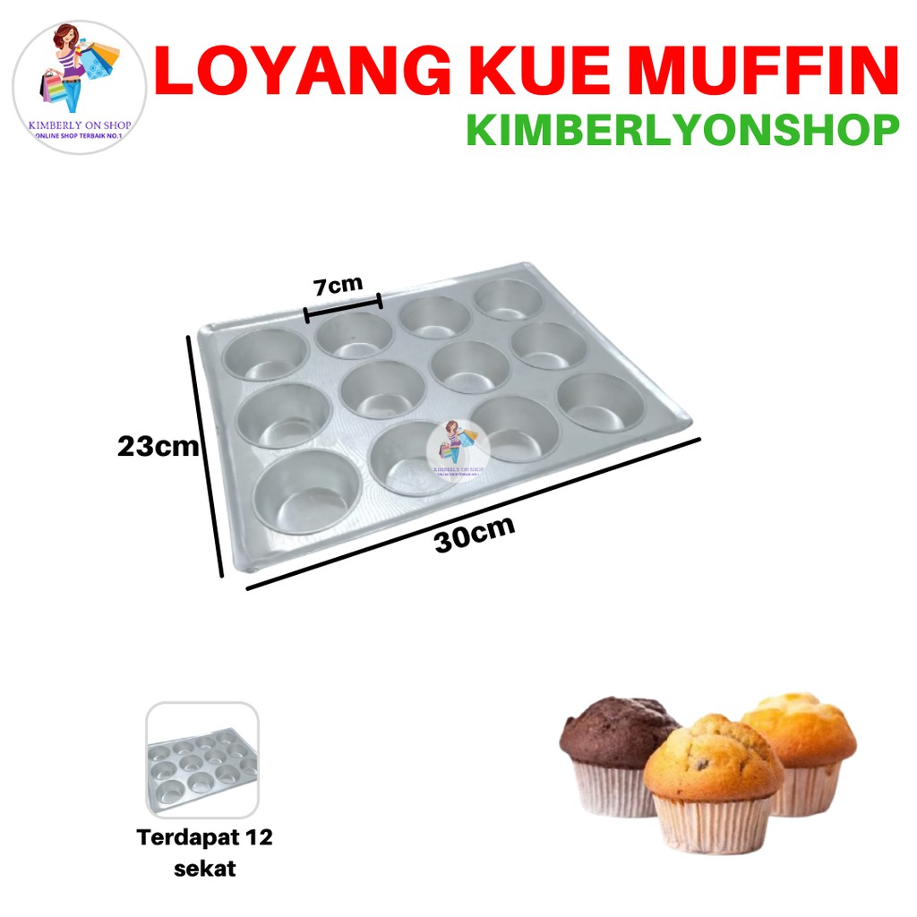 Cetakan Kue Muffin Loyang CupCake Aluminium