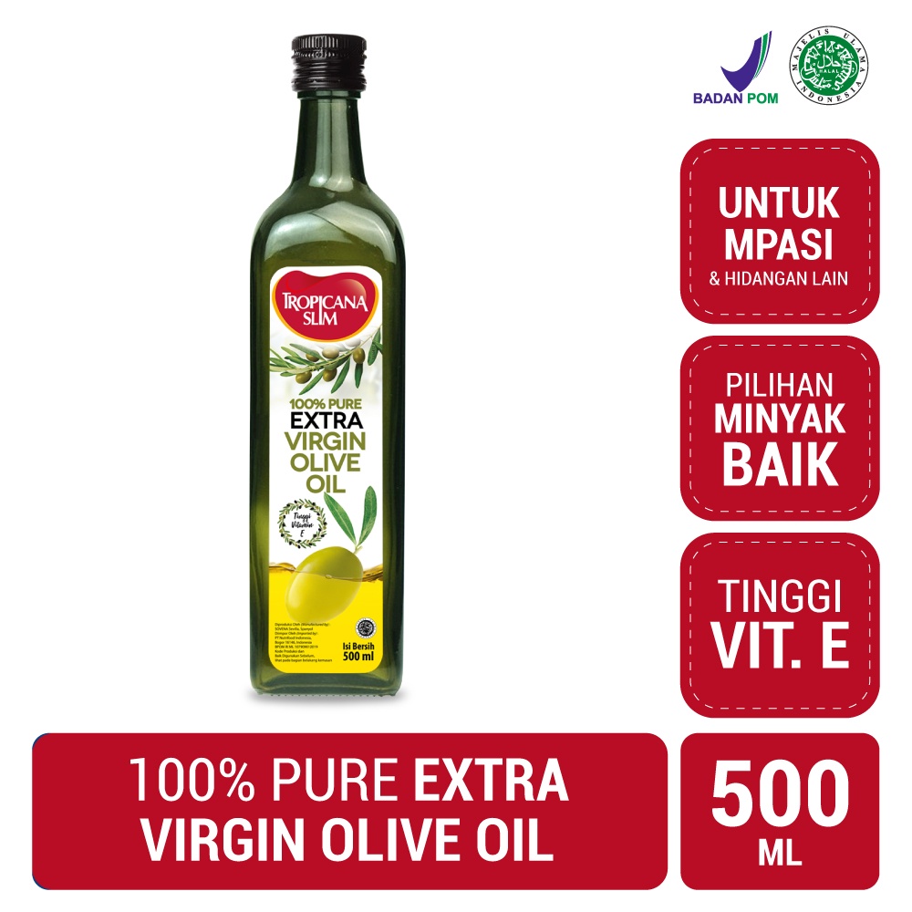 

PROMO TERBATAS - Tropicana Slim Extra Virgin Olive Oil 500 ml Expired Kurang dari 4 Bulan - 100% Pure Extra Virgin Olive Oil