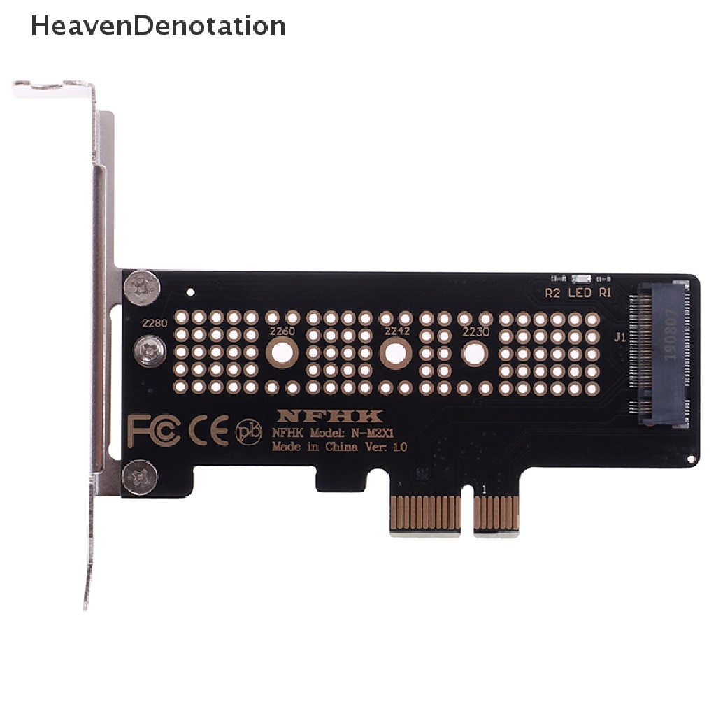 [HeavenDenotation] NVMe PCIe M.2 NGFF SSD to PCIe x1 adapter card PCIe x1 to M.2 card with bracket