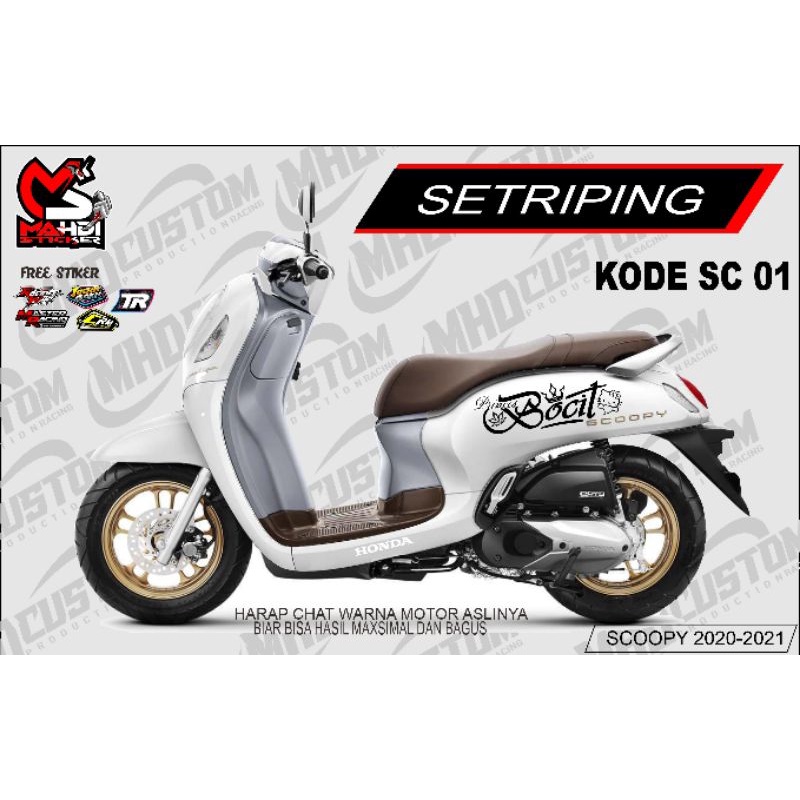 SETRIPING VARIASI SCOOPY CUTTING MOTOR SCOOPY STICKER CUSTOM SCOOPY DECAL STICKER SCOOPY