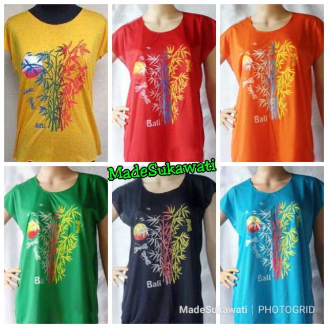 Baju kaos bambu bali dewasa tipis adem