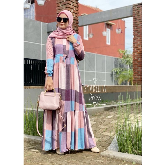 Syareefa Dress / Gamis Busui Resleting By Yayuku