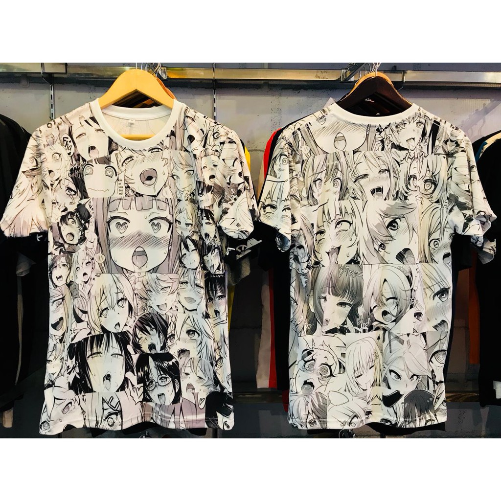 Kaos Ahegao Face Fullprint White