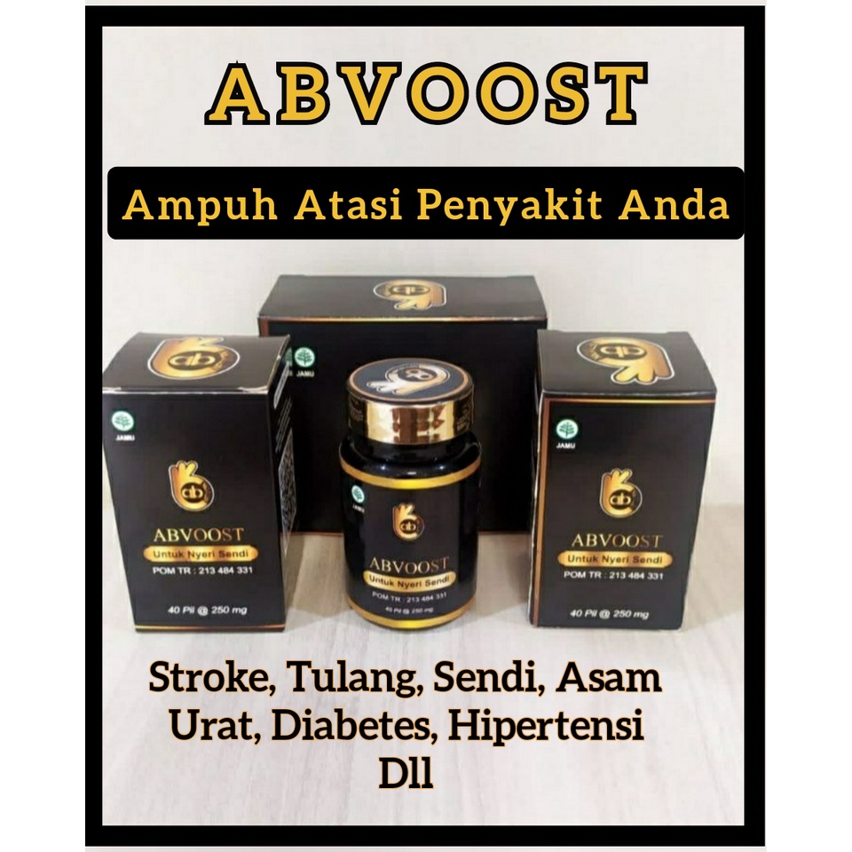 ABVOOST Pil Hitam Ampuh Atasi Penyakit Stroke 1 Botol Isi 40 Pil