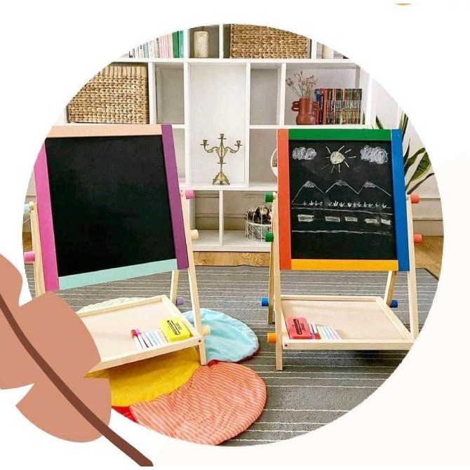 

Diskon Papan Tulis 2 in 1 Menkay Whiteboard Blackboard Diskon