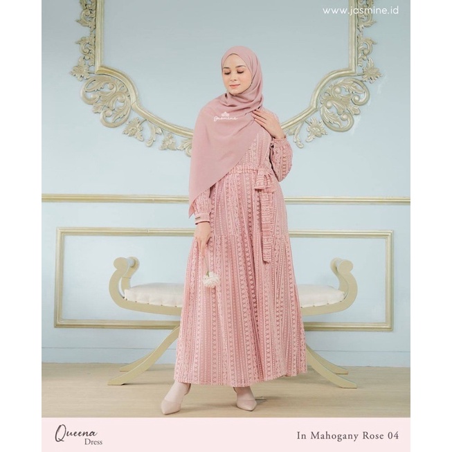 Queena Dress Gamis Full Brokat by Jasmine