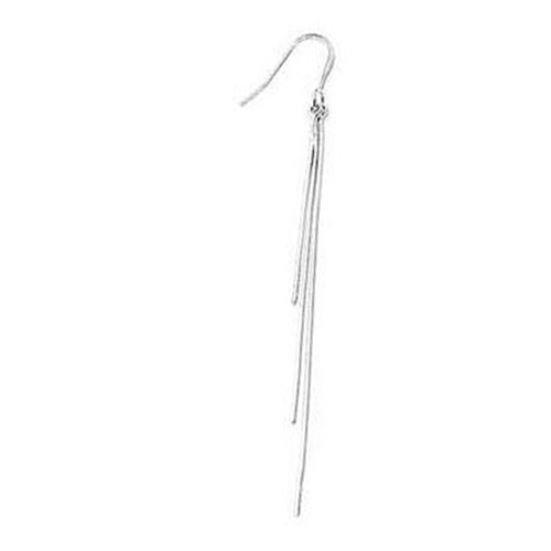 Hu Hu Hu Hu Hu Alat Bantu Pasang Kacamata♡ Anting Kait Gantung Wanita Plating Silver Desain Rumbai Slim Untuk Pernikahan