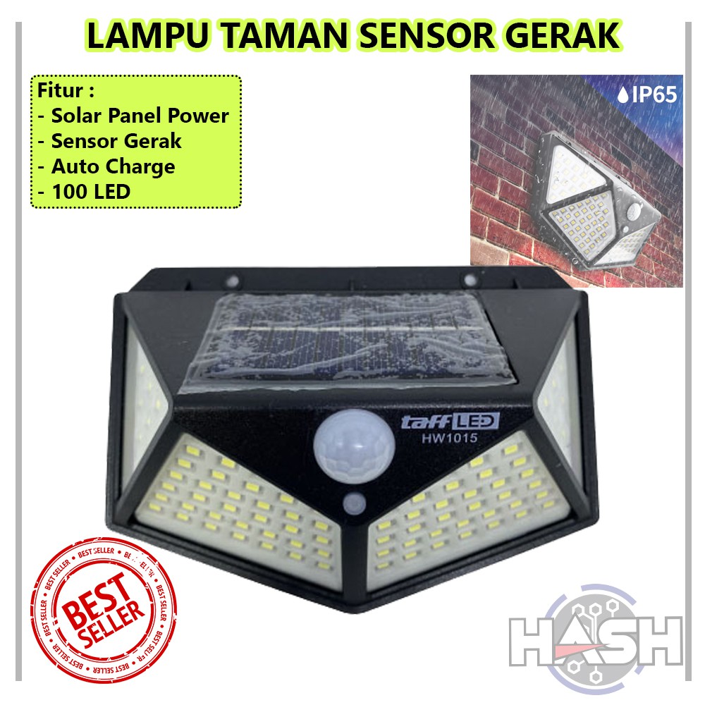 LAMPU TAMAN LED SOLAR PANEL SENSOR GERAK