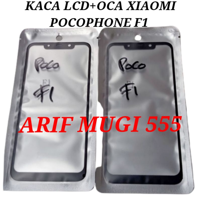 Kaca Lcd+Lem Oca Original Glas Lcd Kaca Depan Xiaomi Pocophone F1 Original