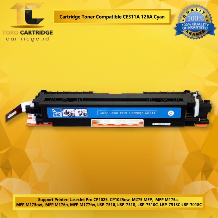 Cartridge Toner Compatible CE311A 311A 126A Cyan Printer Laserjet LBP 329 729 7510 7518 7018 7510c