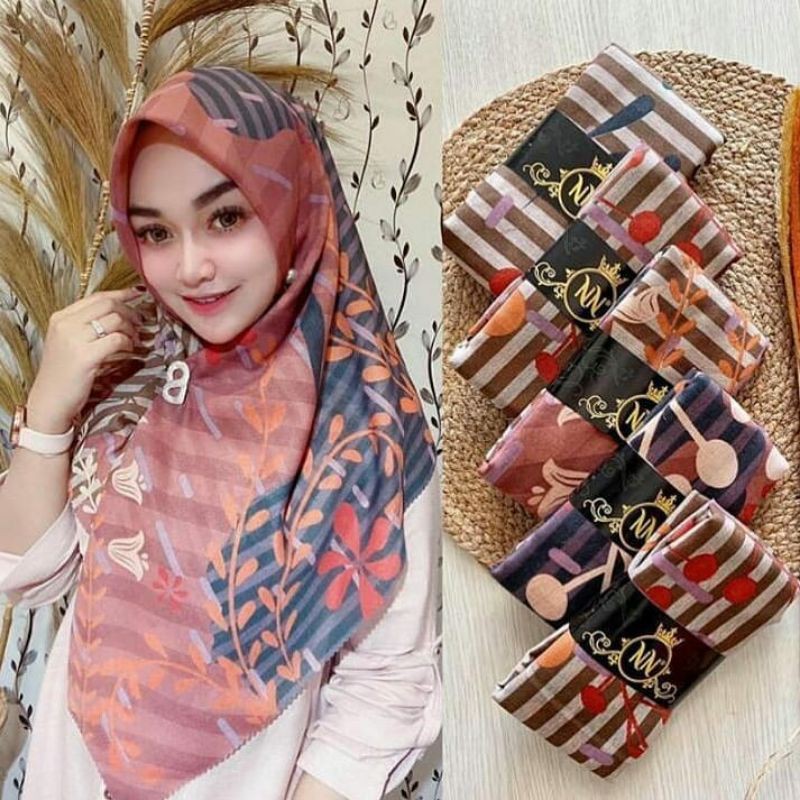 Hijab segi empat kerudung Motip terbaru