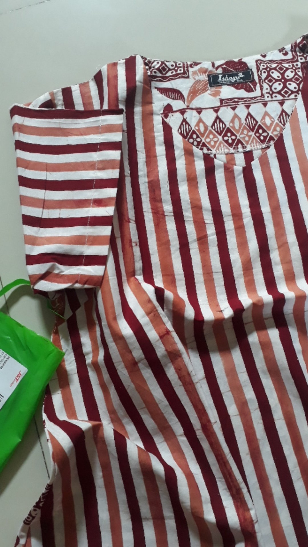 Blouse Wanita Modern | Atasan Wanita Garis | Blus Slarak | Ishayu Batik