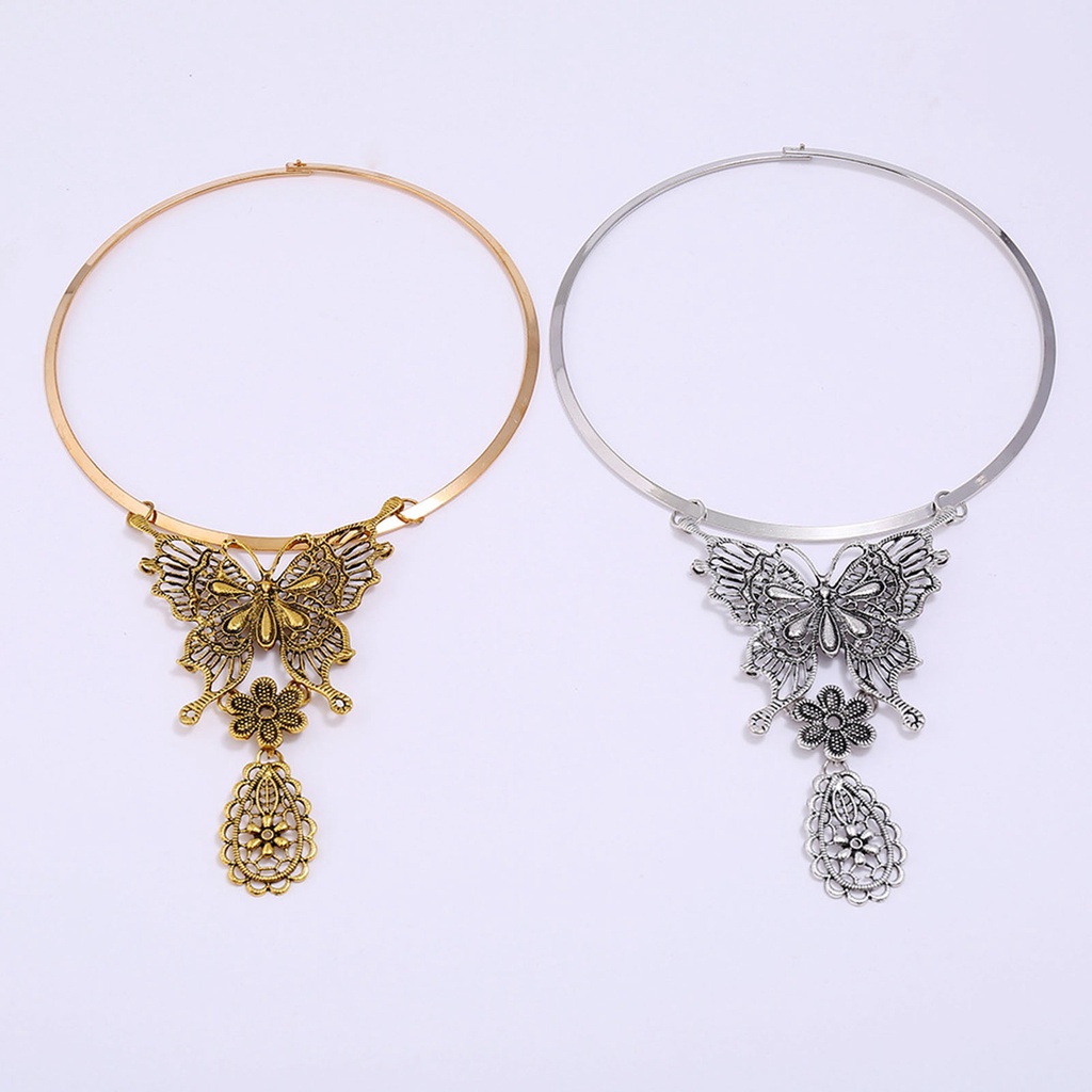 Hu Hu Hu Hu Hu Alat Bantu Pasang Kacamata♡ Kalung Wanita Dengan Liontin Bentuk Kupu-Kupu Model Vintage Untuk Pesta Pernikahan