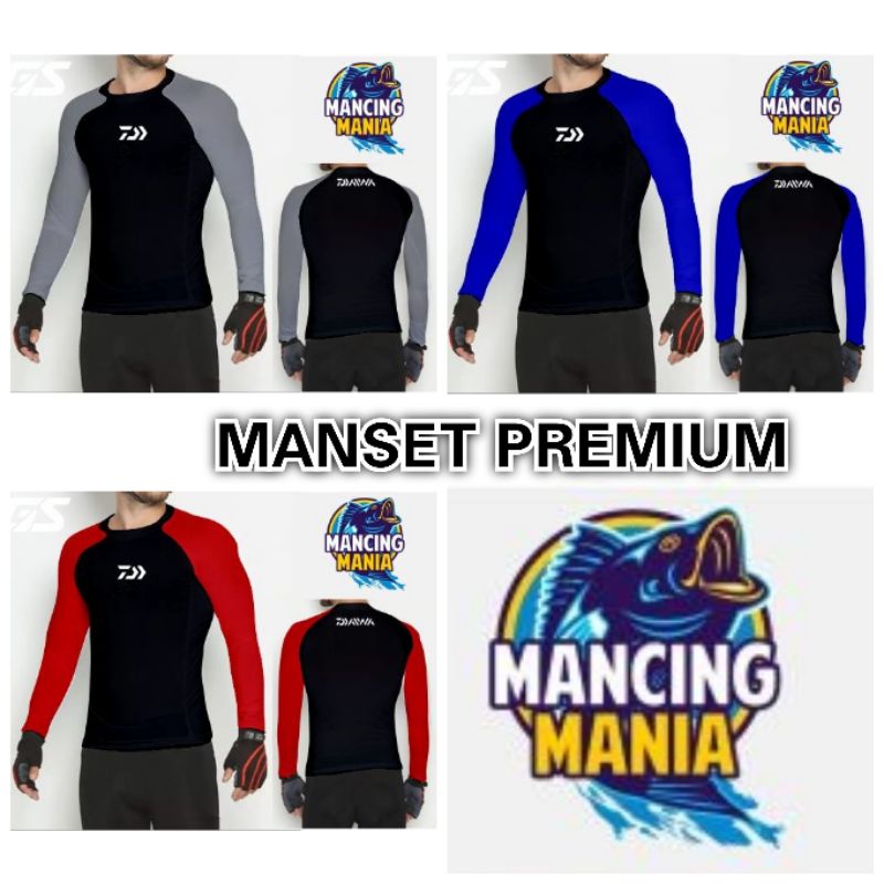 Jersey kaos manset mancing slimfit body bahan melar elastis serap keringat