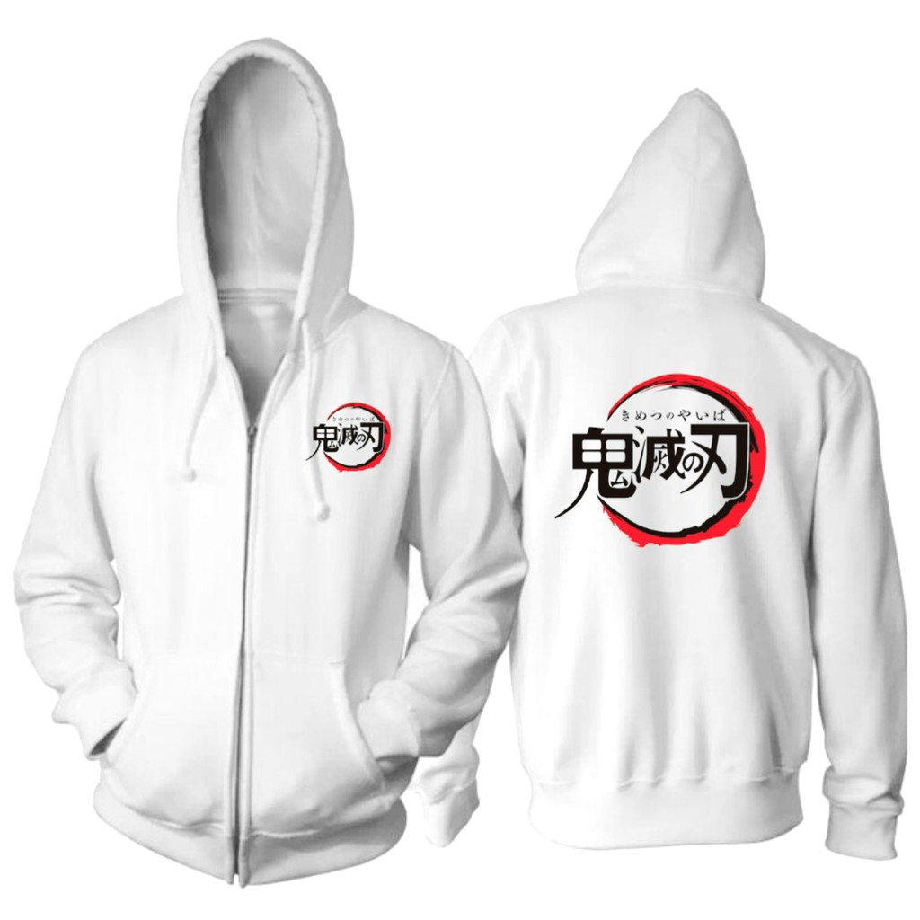 Jaket Jumbo Anime Swater Zipper Demon Slayer Kimetsu No Yaiba Zipper Hoodie - JAKZL-01