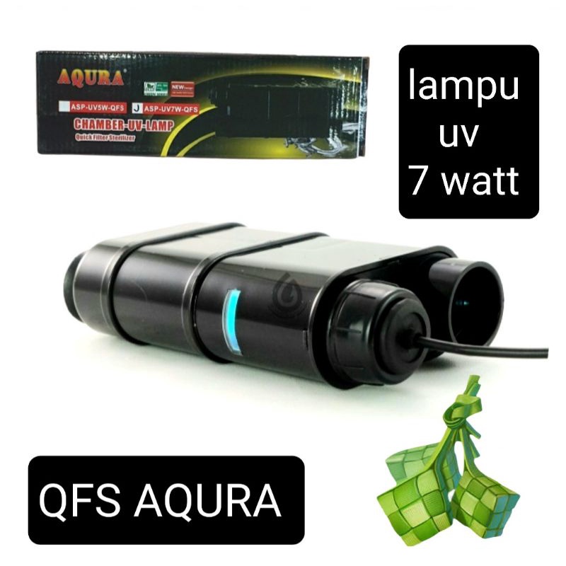 AQURA ASP QFS 7 WATT LAMPU UV AQUARIUM KOLAM IKAN HIAS