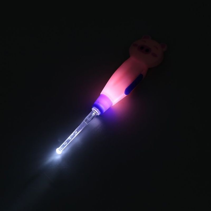 Pembersih Telinga Karakter LED/Earpick Flashlight/Korek Kuping Karakter Murah.