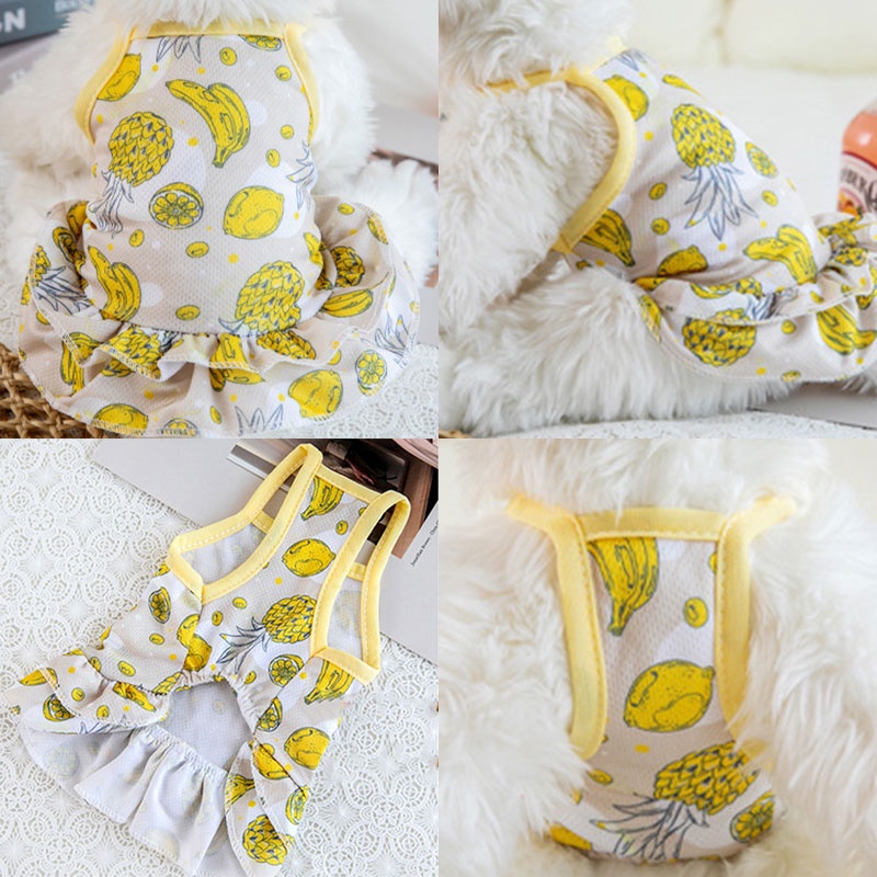 ★〓YUFeiPet〓★ Pet Spring and Summer Clothes Dog Print Suspender Skirt Cat Skirt