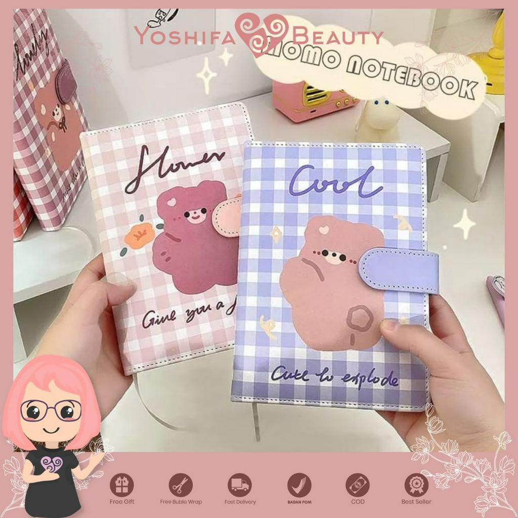 Buku Journalling | Buku Dairy Jurnaling Karakter Lucu | Notebook Diary Agenda A5 Bear Cute