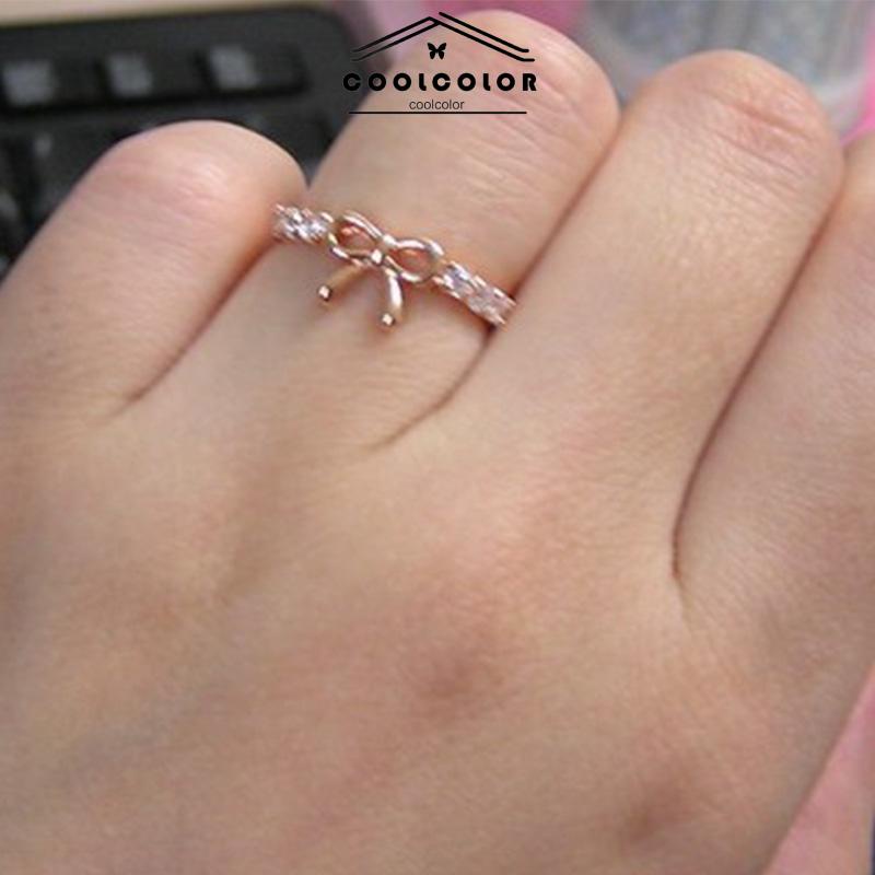 COD❤️Cincin Kupu-kupu Emas Berlian Sederhana Wanita Korea Fashion Ring Jewelry Perhiasan Aksesoris Hadiah Ulang Tahun Ready Stock