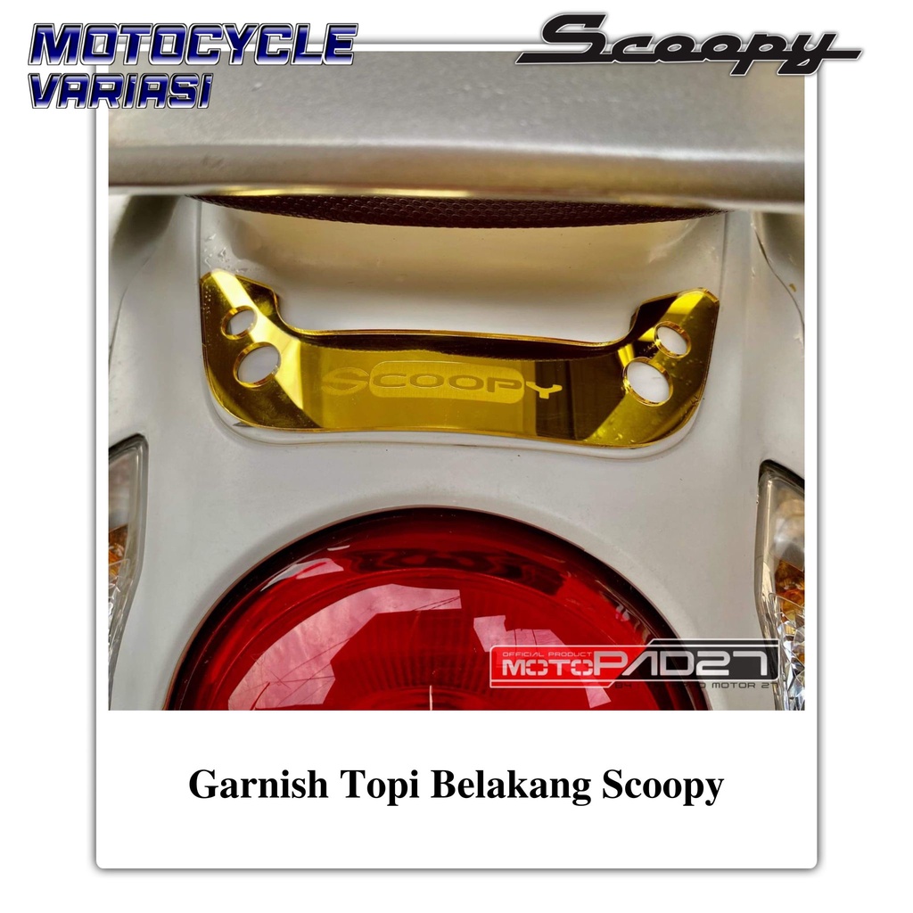 Garnish Atas Lampu Belakang Scoopy Garnis Buntut Scoopy