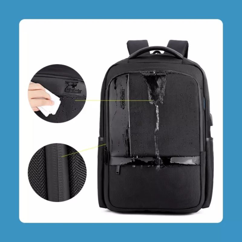 EMOEMO-Tas Ransel Pria Denim ARCTIC HUNTER Backpack Slot Laptop 17 inch Ransel Sekolah Kuliah Kerja