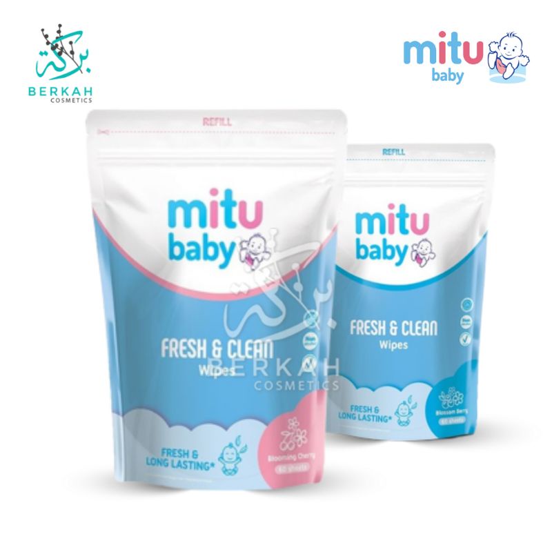 Mitu Tisu Basah Baby Wipes 60S Refill Pouch